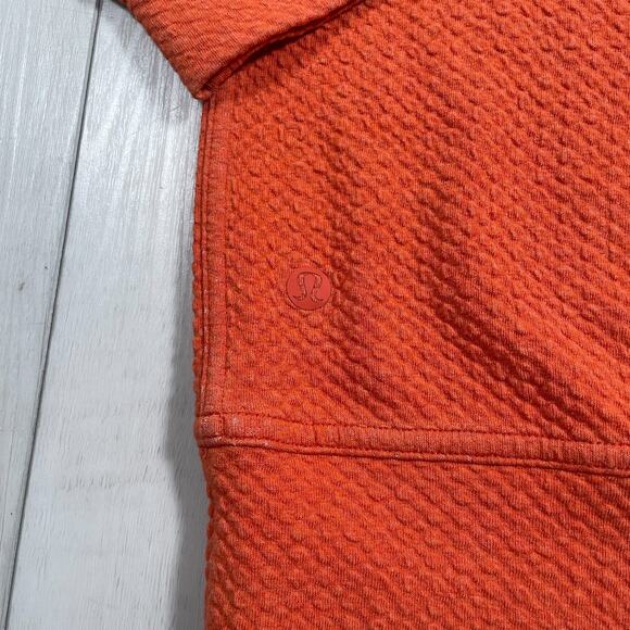 Lululemon All Yours Crew Sweatshirt Womens 6 Orange Heathered Brick Bubble Dot - Picture 8 of 12